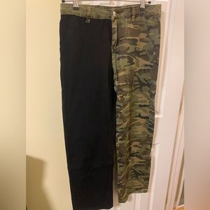 Shein wide legged multicolor jeans